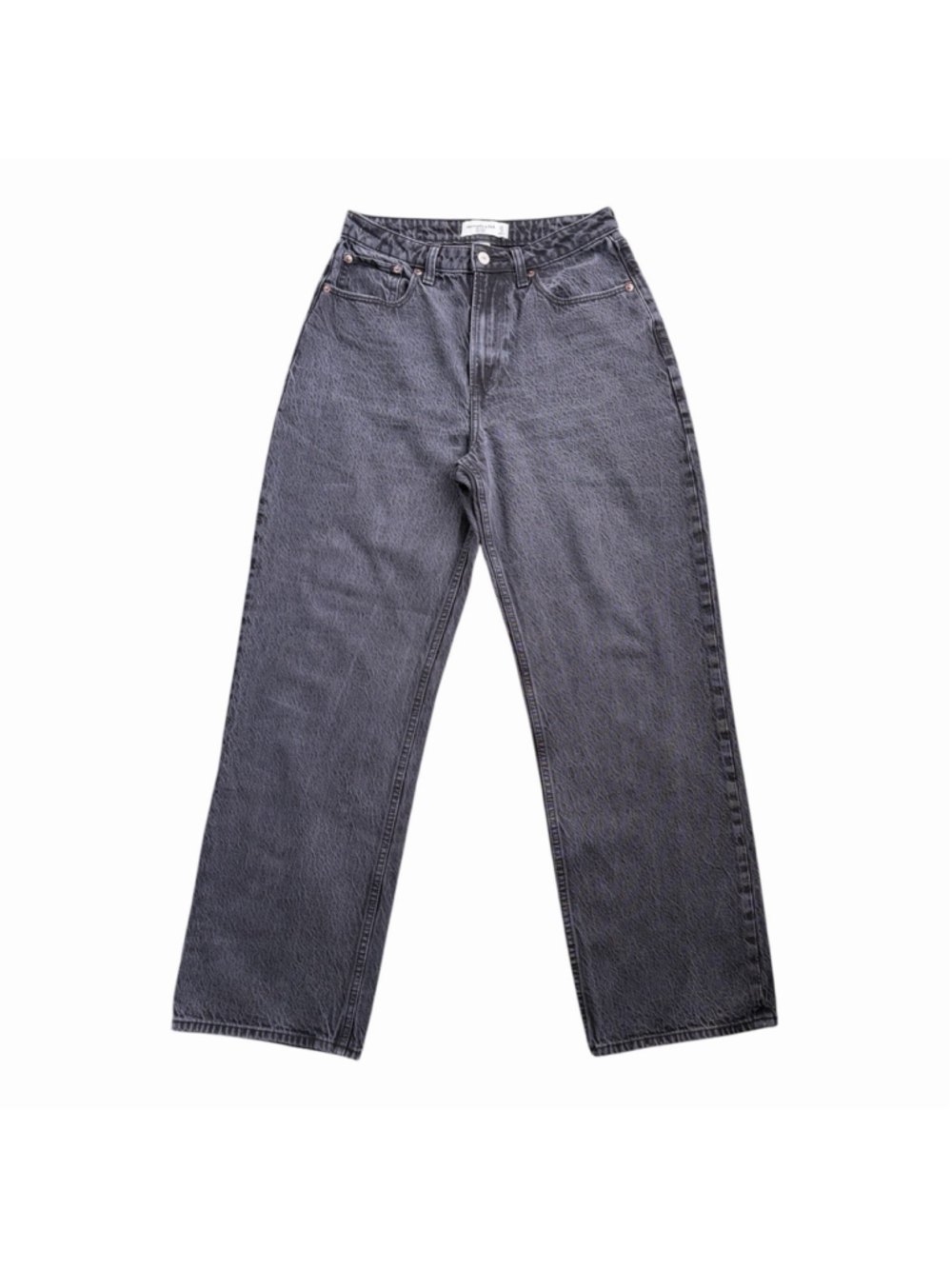 Abercrombie & Fitch The Loose High Rise Curve Love Jeans Size 27 4R Black - Picture 2 of 7